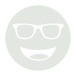 Circular icon with a smiling face wearing glasses in light gray, representing the Noir 20 lens tint.