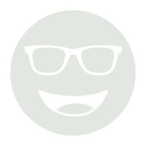 Circular icon with a smiling face wearing glasses in light gray, representing the Noir 20 lens tint.